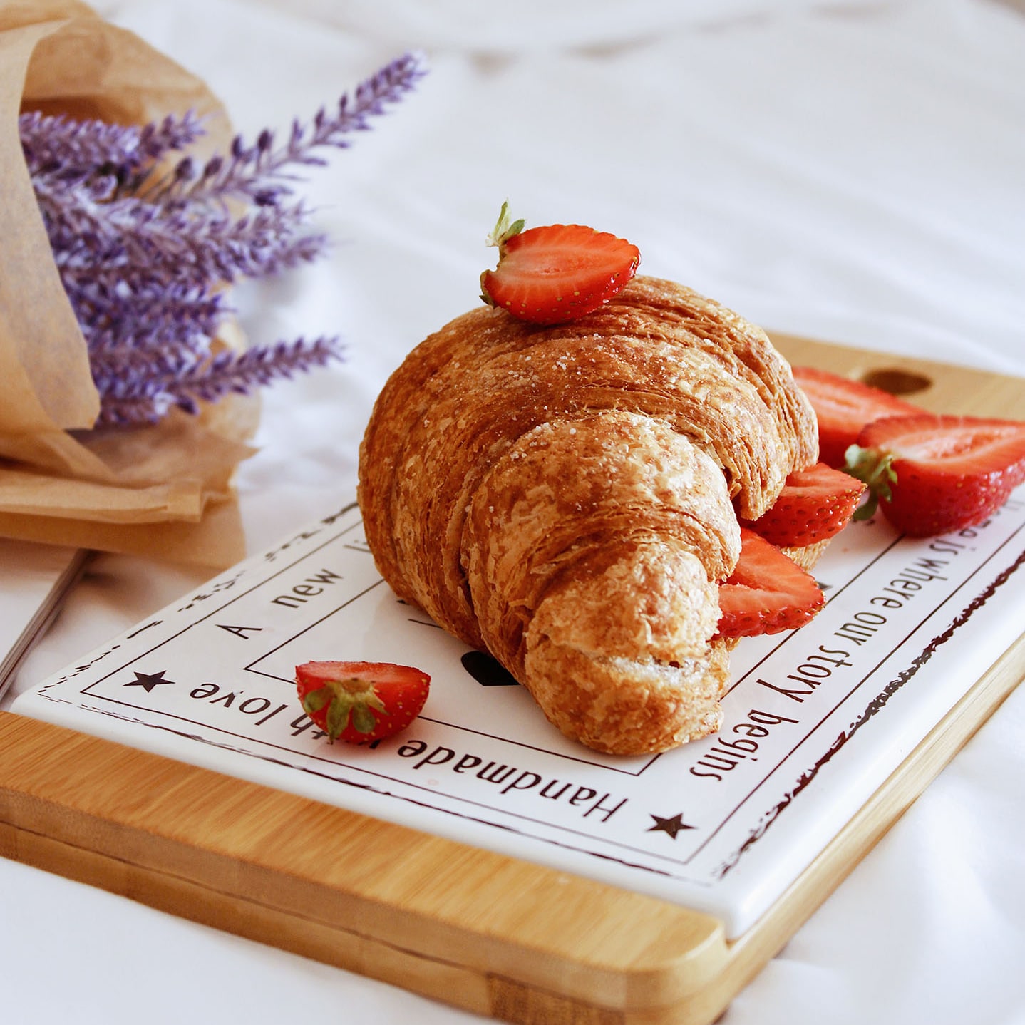 Freshly baked croissants